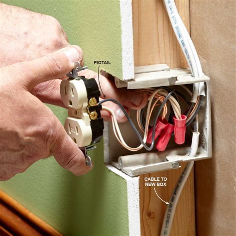 how to add electrical outlet to breaker box|wiring an existing outlet box.